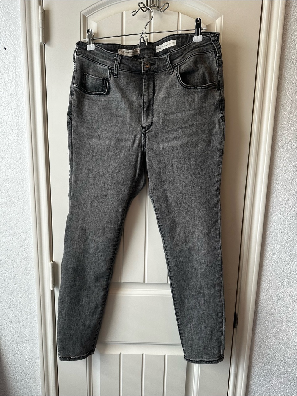 Pilcro and the Letterpress by Anthropologie High Rise Charcoal Denim Leggings